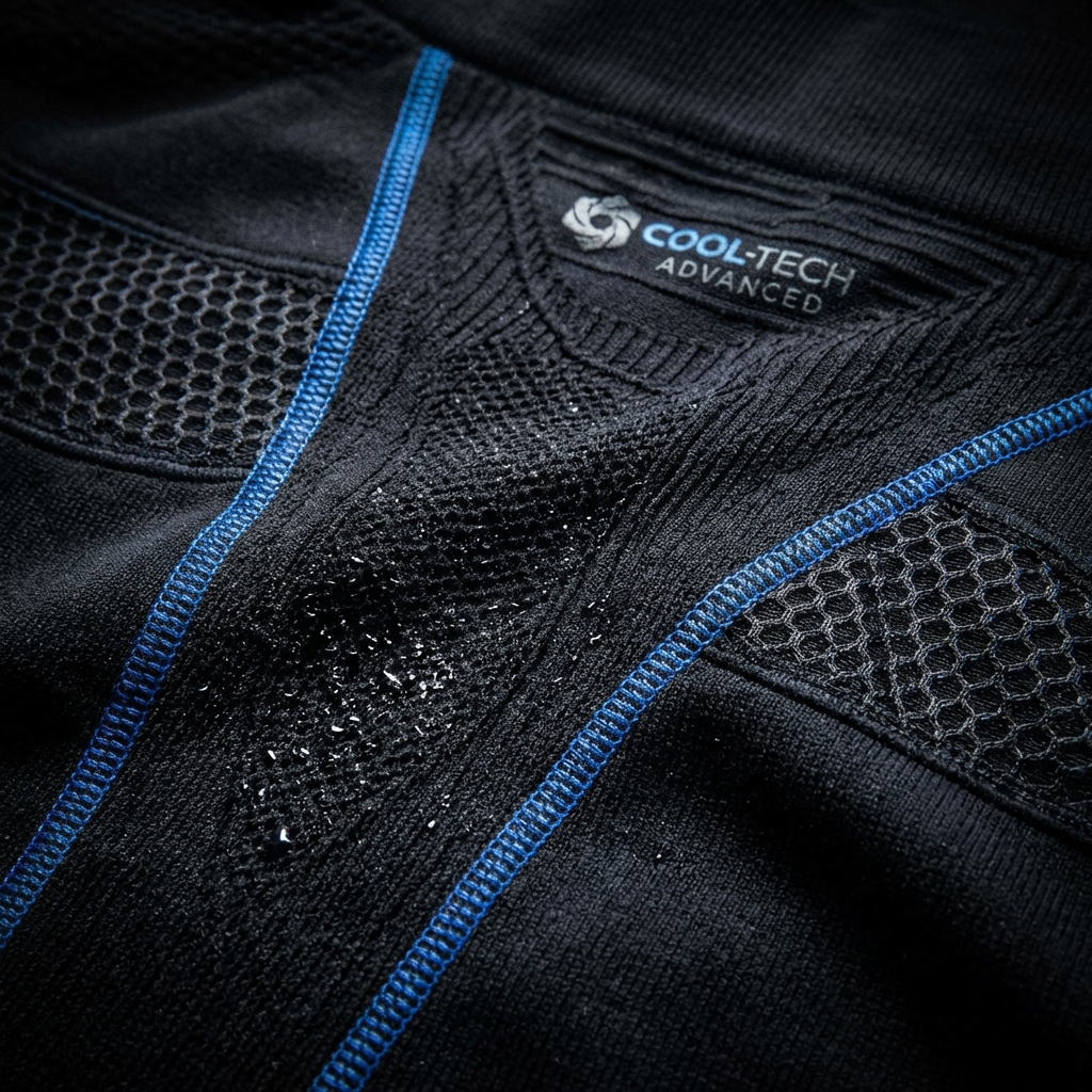 高機能インナーの生地拡大図