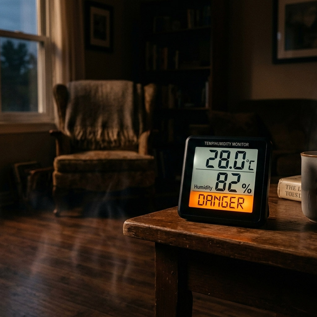 28度高湿度の室内