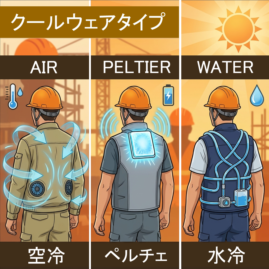 3大冷却方式の比較図解